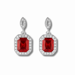 Emerald-Cut Sparkle Earrings