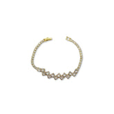 Geometric Crystal Link Bracelet