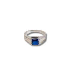Sterling Silver Sapphire Blue Ring