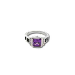 Square-Cut Amethyst Ring