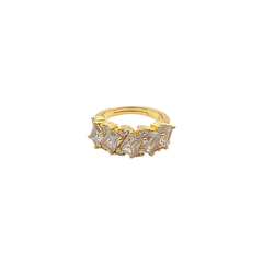 Gold Multi-Cut Diamond Adjustable Ring