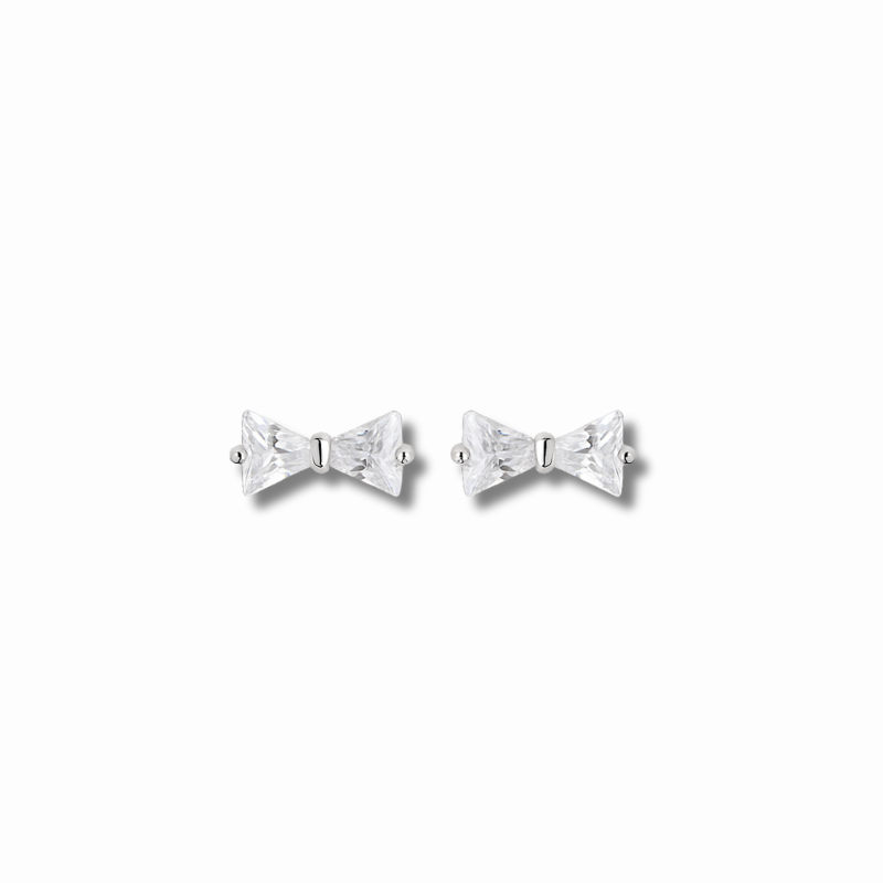 Crystal Bow Stud Earrings