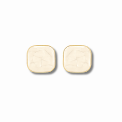 Pearl Gloss Square Stud Earrings