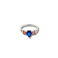 Blue Teardrop Gemstone Ring