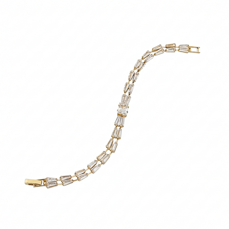 Baguette Crystal Link Bracelet
